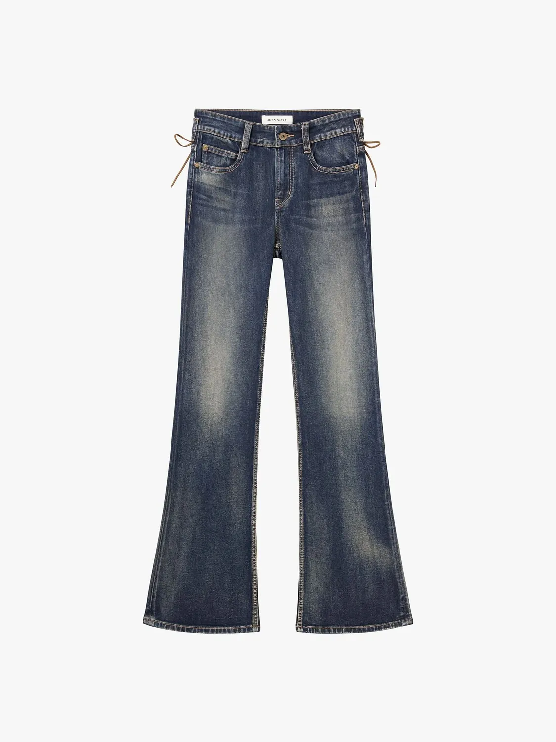 Miss Sixty Flare jeans blå bindebånd stretch