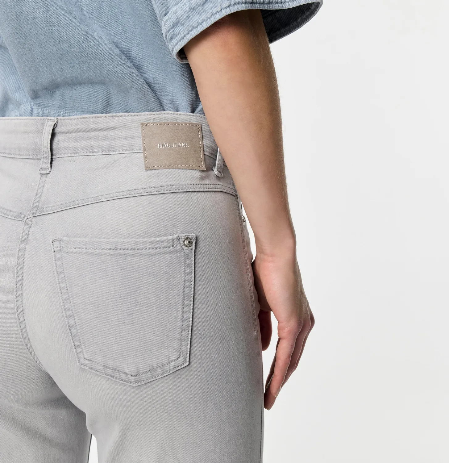 MAC Dream Wide jeans dame grå shaping modal