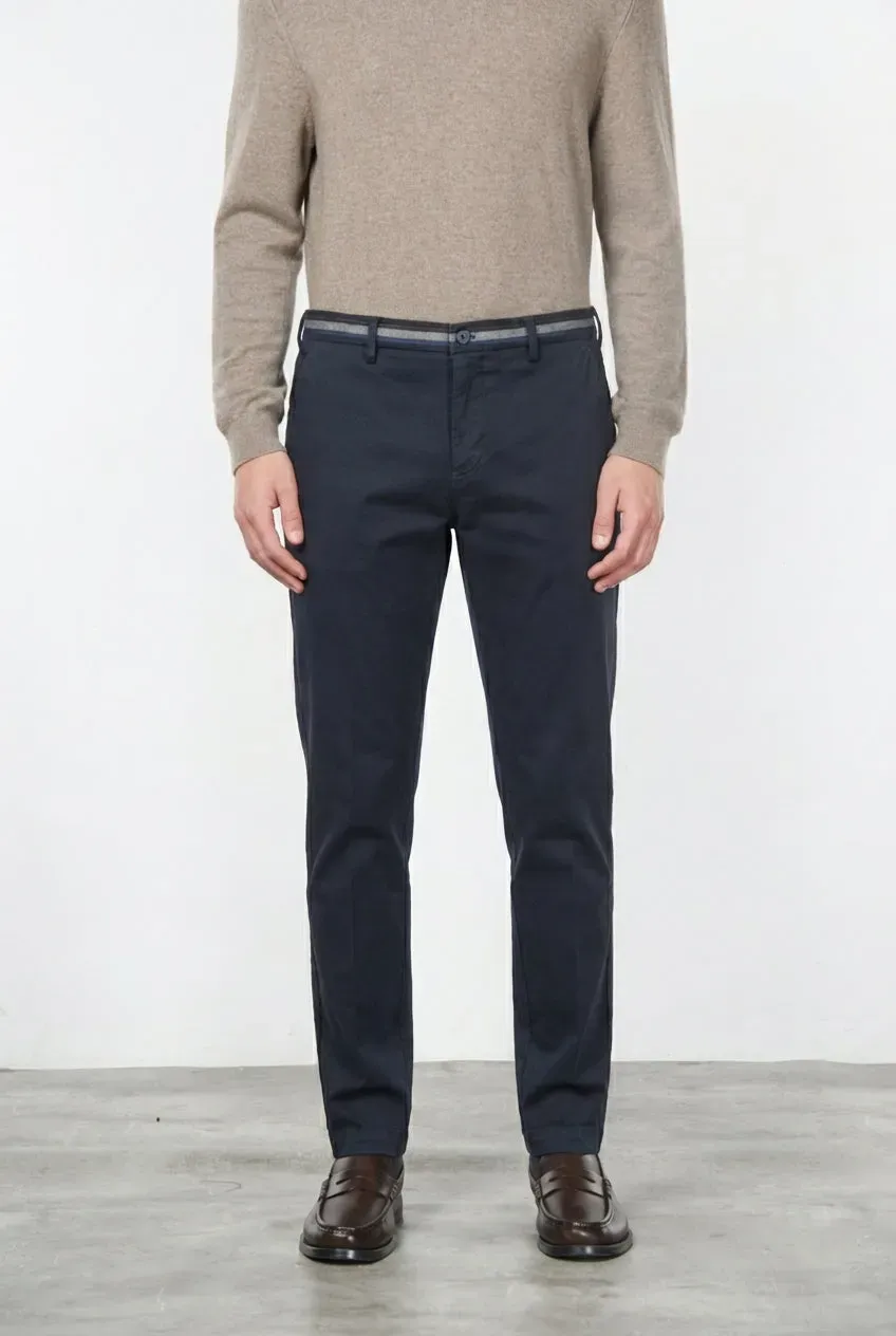 Mason's Torino Winter chinos slim natblå gabardine