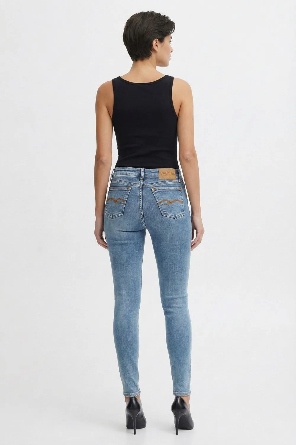 Organsk Breeze Sinless Grace slim jeans lyseblå