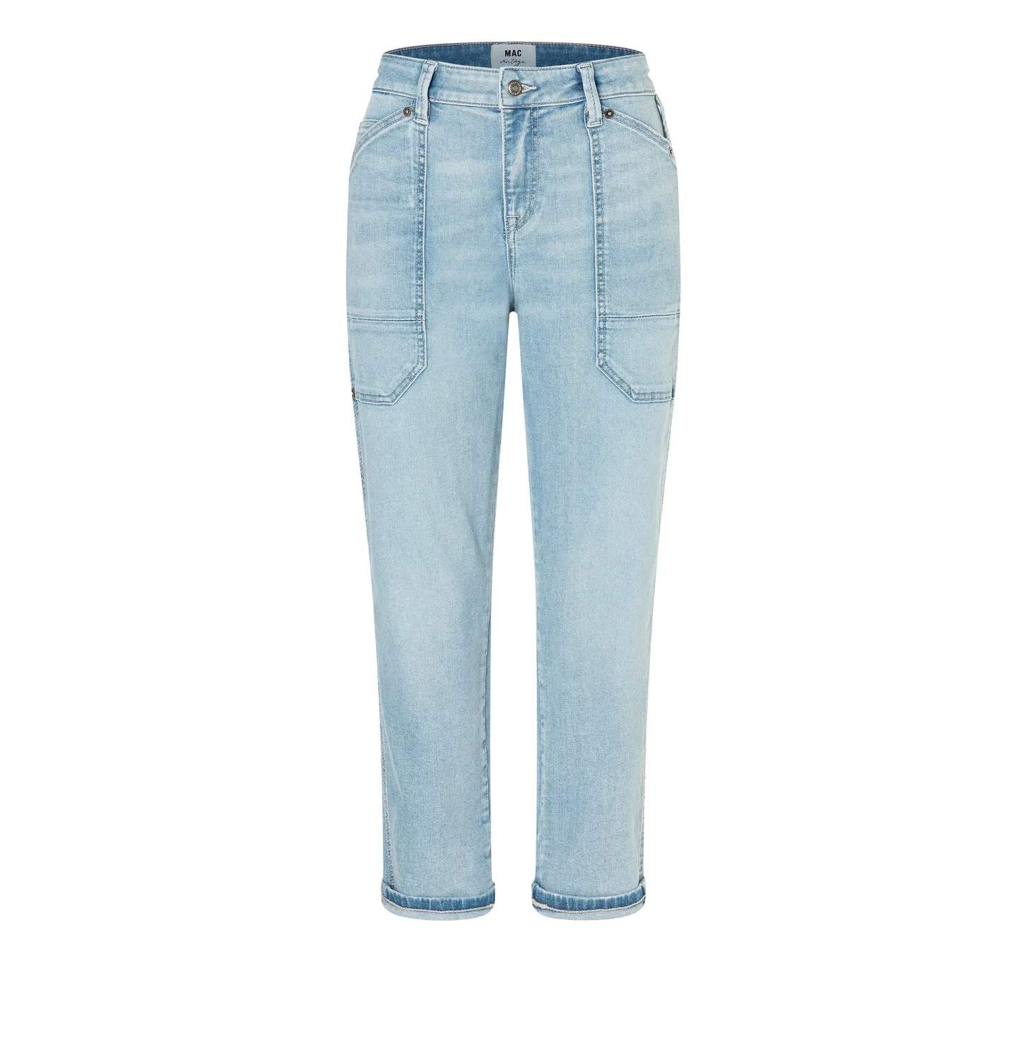 MAC Iowa Baggy jeans lyseblå cropped relaxed