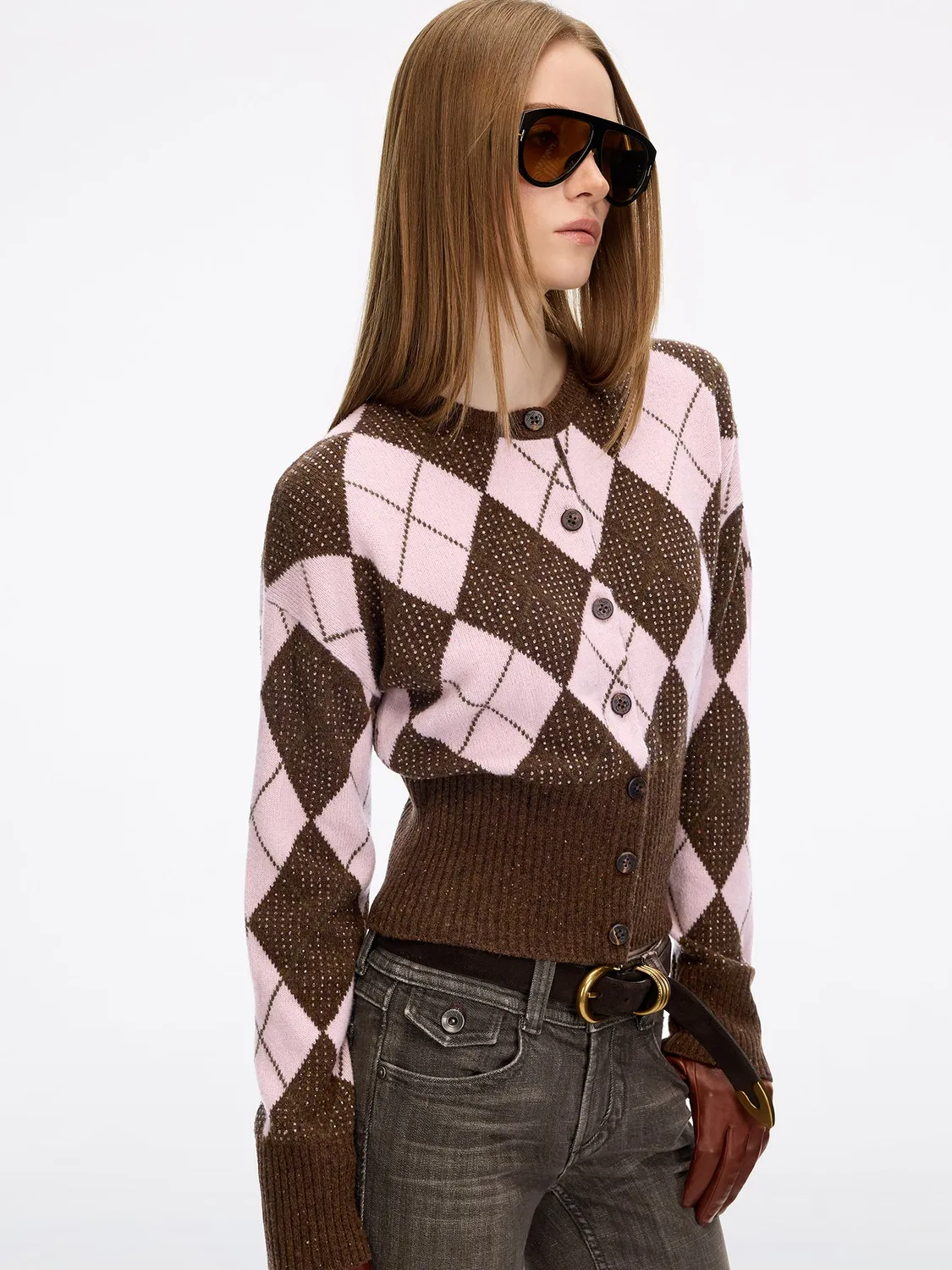 Miss Sixty 6M4RJ04400H44 cardigan brun merinould