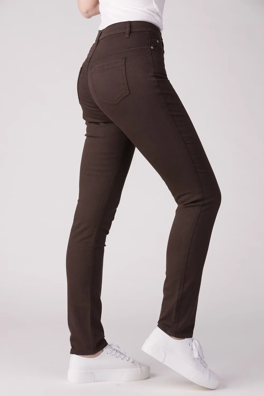 Merrytime Clara Slim jeans chocolate torte stræk