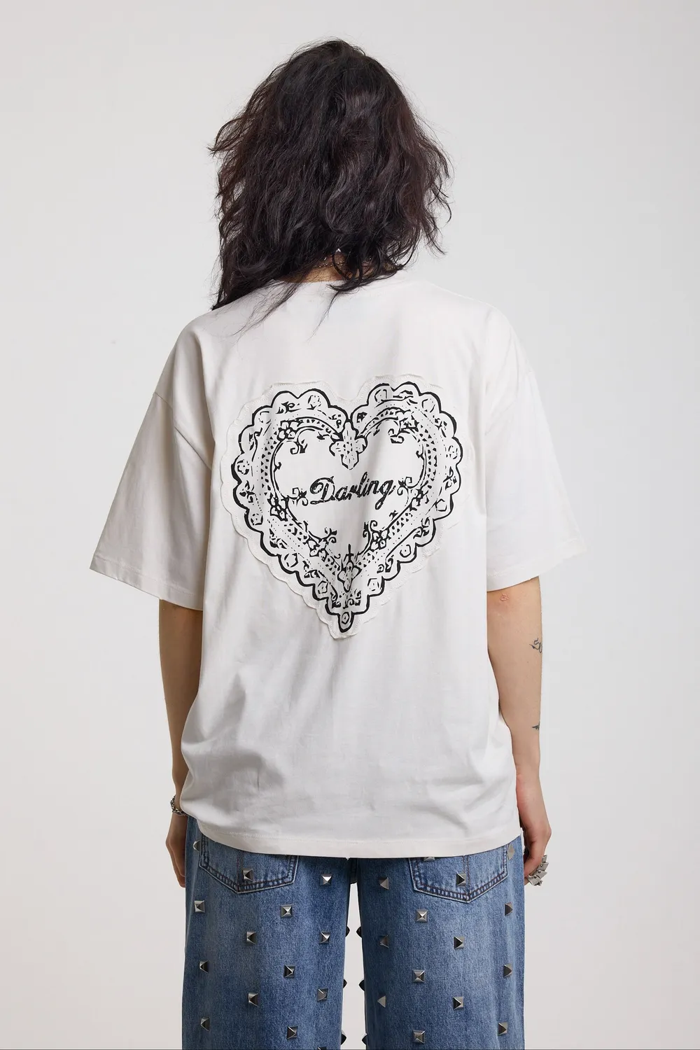 The Ragged Priest Sweetheart t-shirt off-white oversize