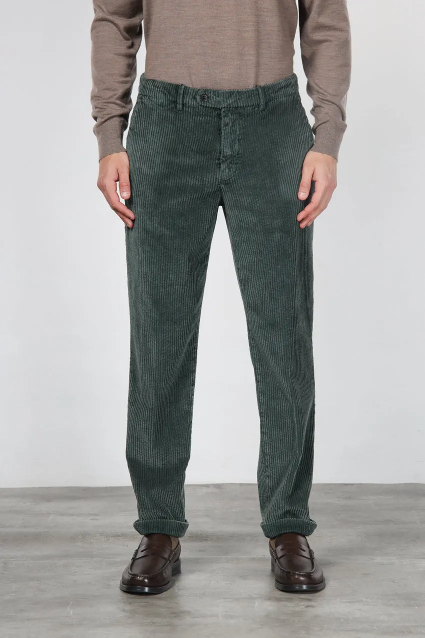 Mason's Paris chinos mørkegrøn carrot bred fløjl