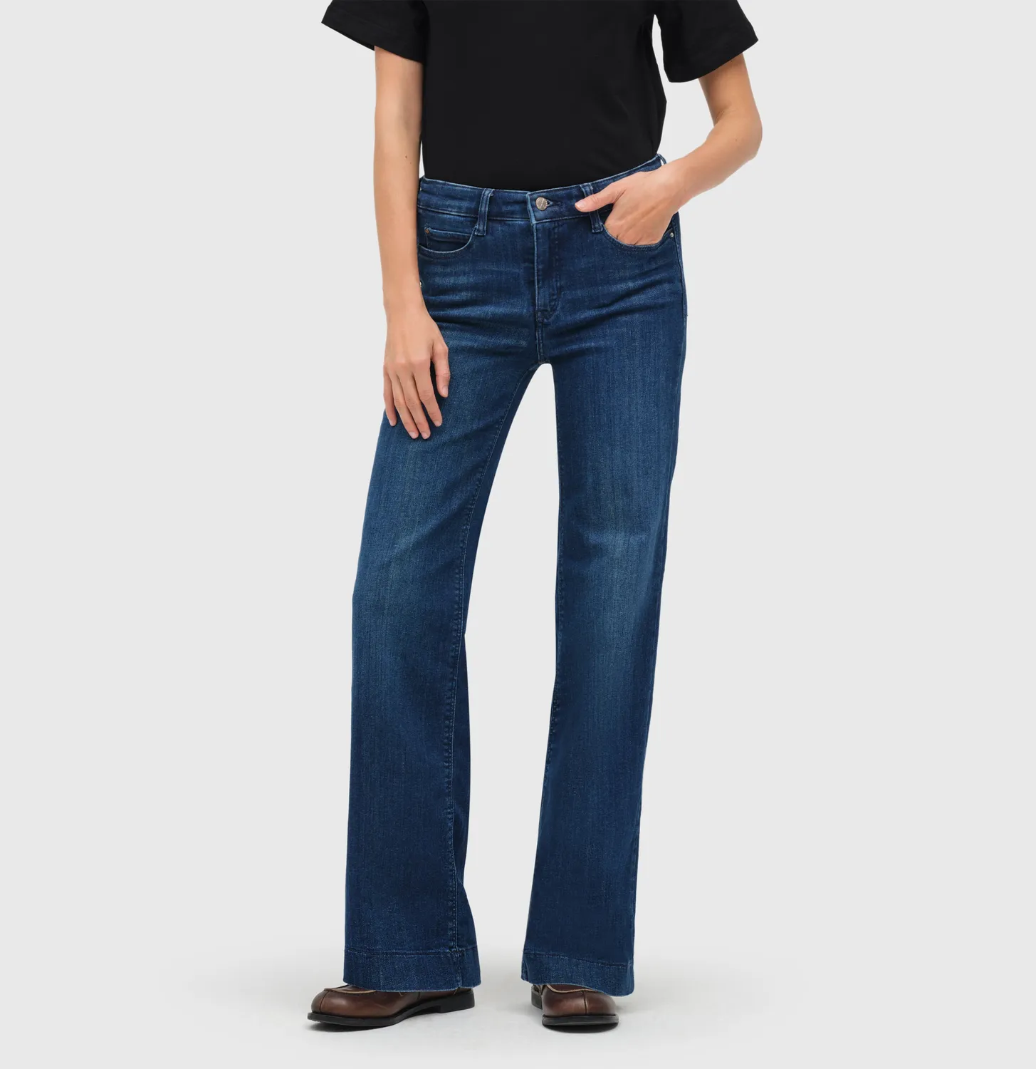 MAC Dream Wide authentic jeans mellemblå hyperstretch