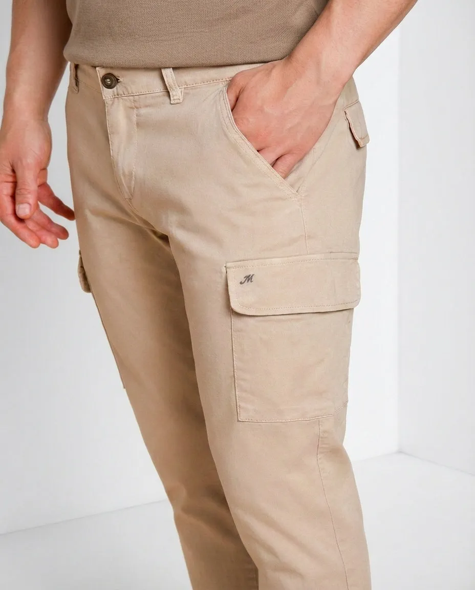 Mason's Chile cargobukser extra slim beige stretch