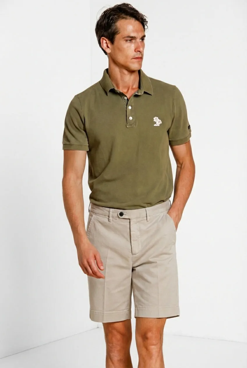 Mason's Leopardi poloshirt i piqué – rosmarin