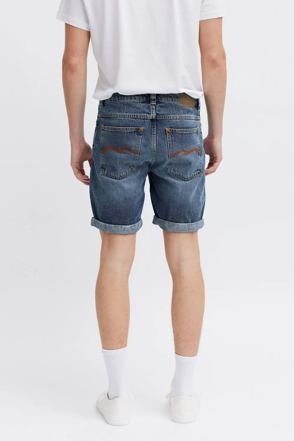 Organsk Atlantic denim shorts mellemblå vask
