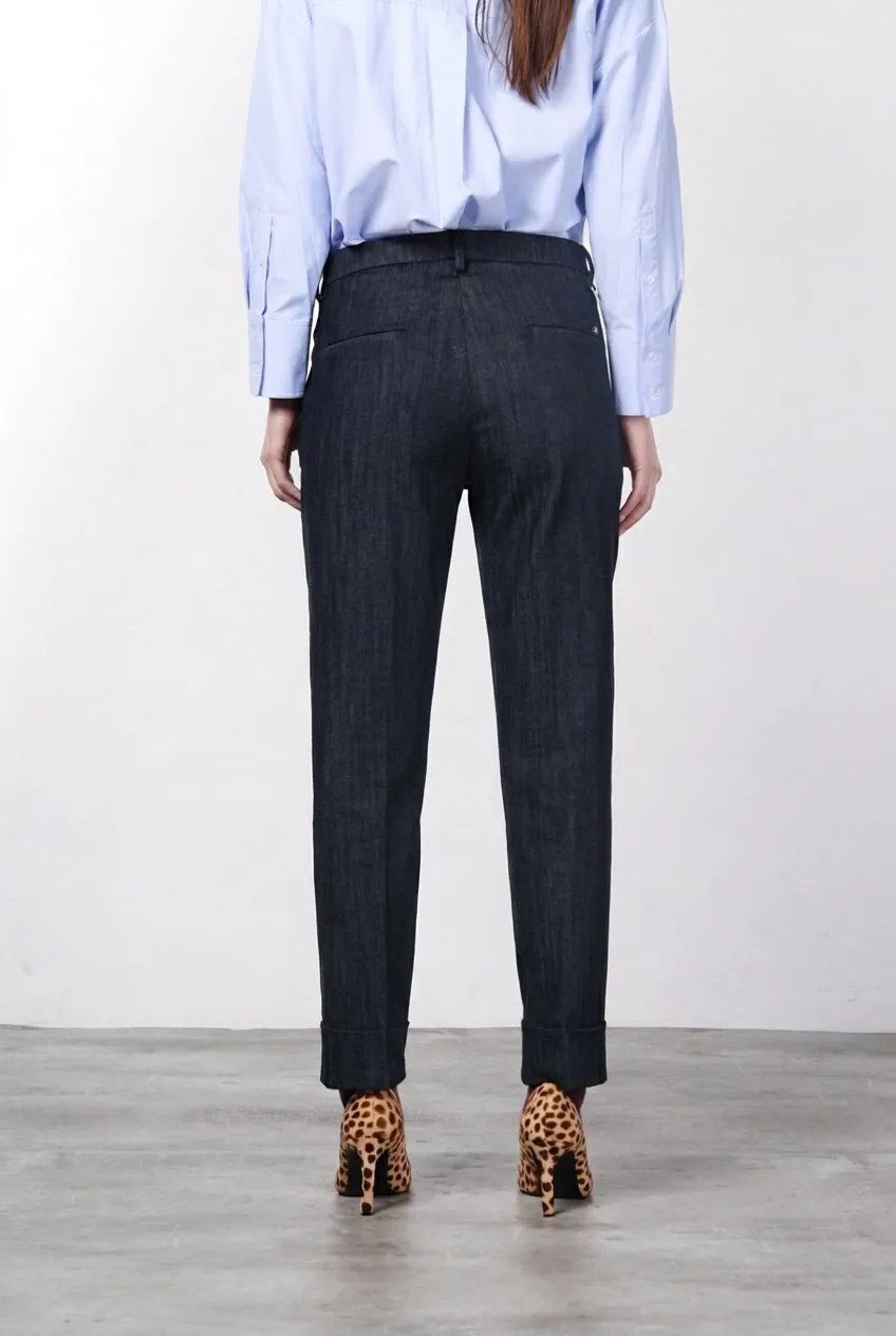 Mason's New York Carrot chinos navy stretch denim