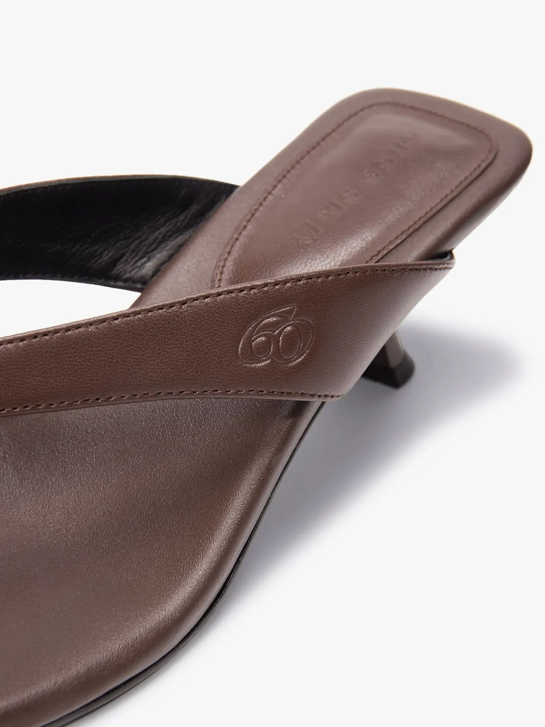 Miss Sixty Kitten Heel sandaler brun lammeskind