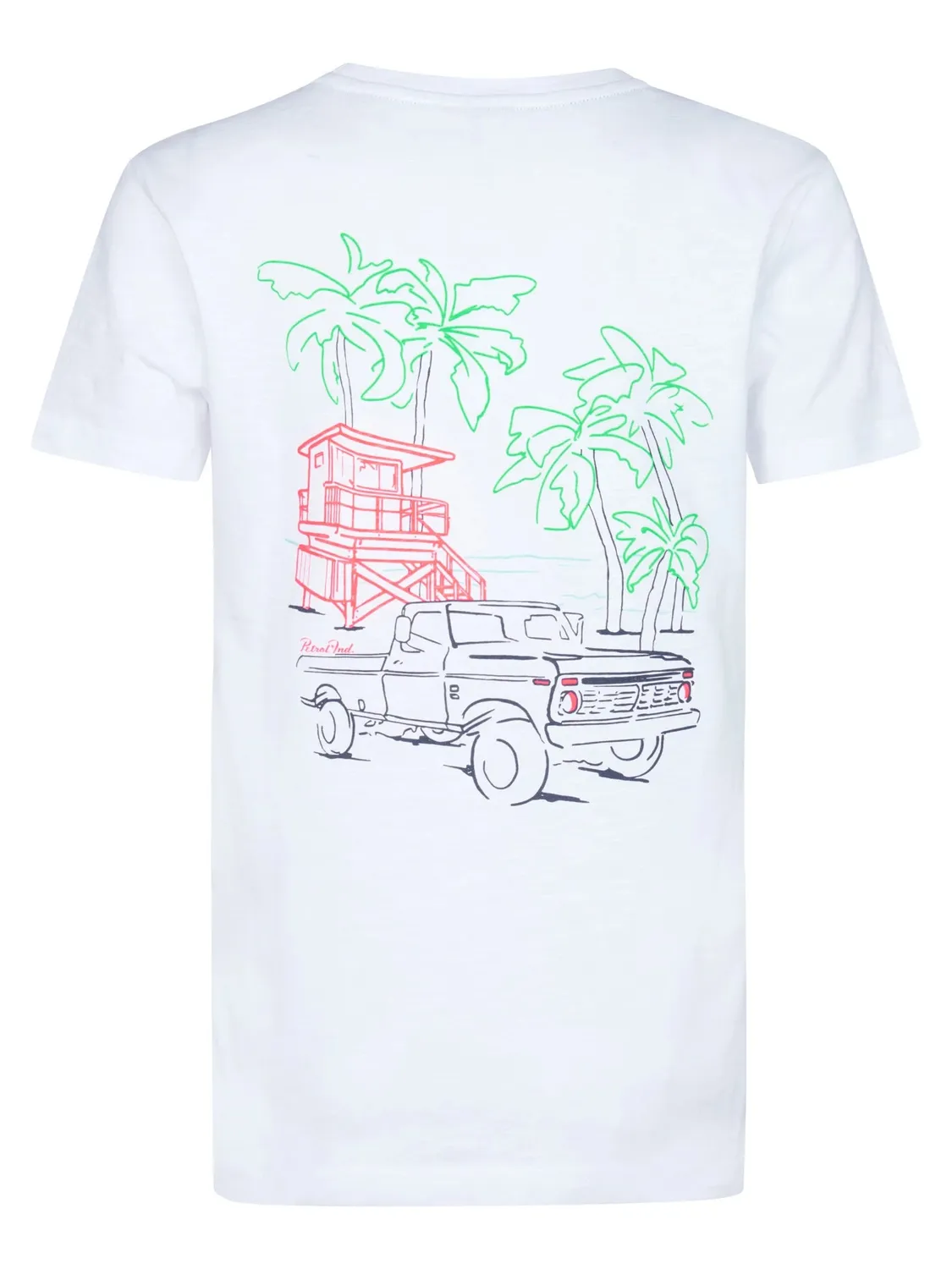 Petrol Tealshore backprint T-shirt dreng økologisk