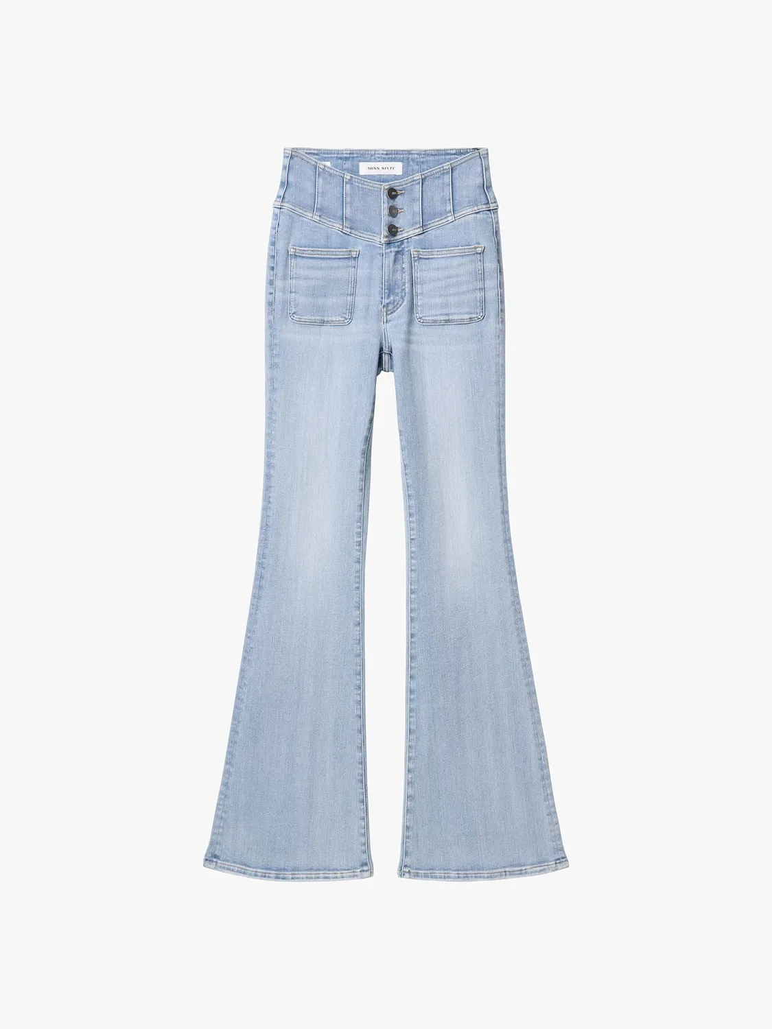 Miss Sixty Glenda Plus 5 flare jeans lyseblå stretch