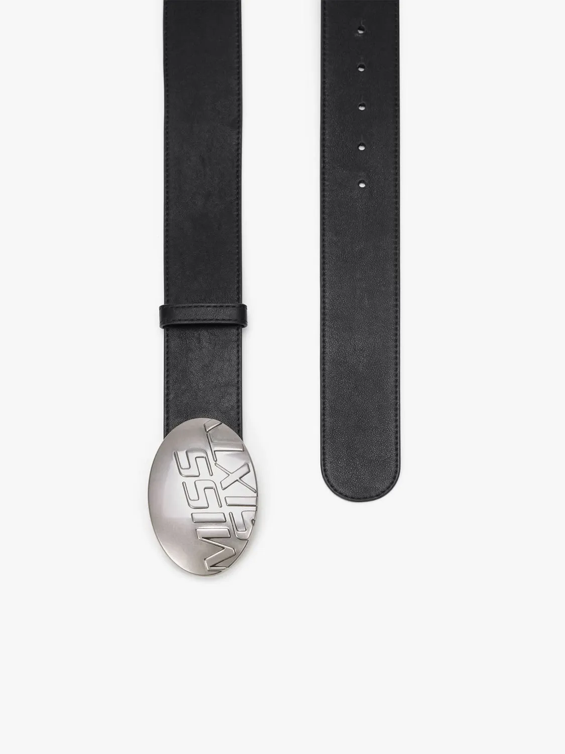 Miss Sixty Genuine Leather Bælte sort ovalt spænde