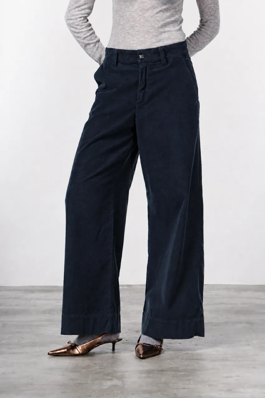 Mason's New York Wide chinos mørkeblå fløjl