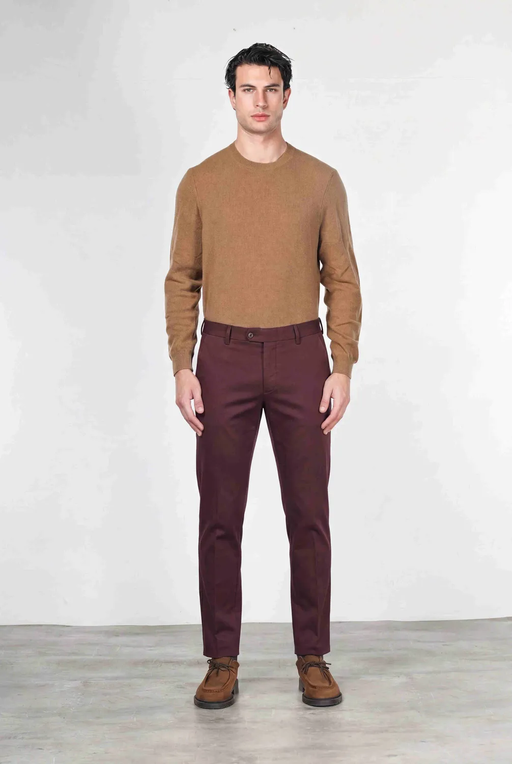 Mason's Torino Flex chinobukser bordeaux satin slim