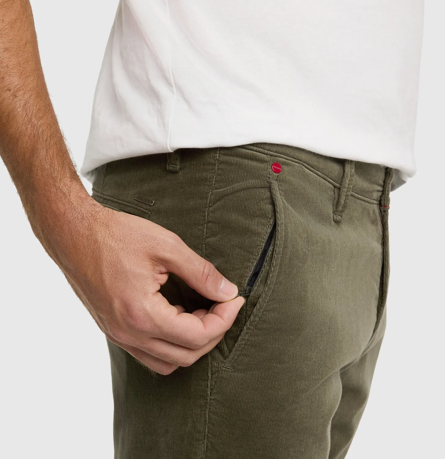 MAC Driver Pants fløjl grøn regular fit