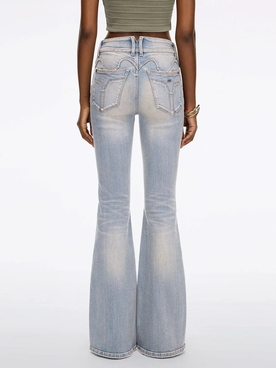 Miss Sixty Bella flare jeans lyseblå super stretch