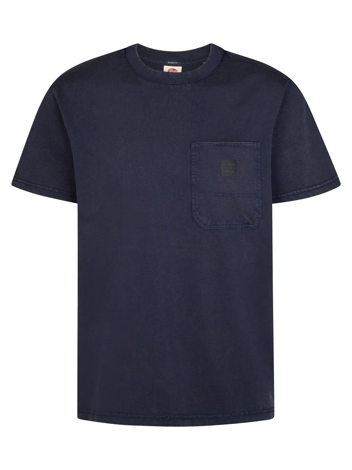 Petrol Industries Vaughn T-shirt Royal Navy brystlomme bomuld