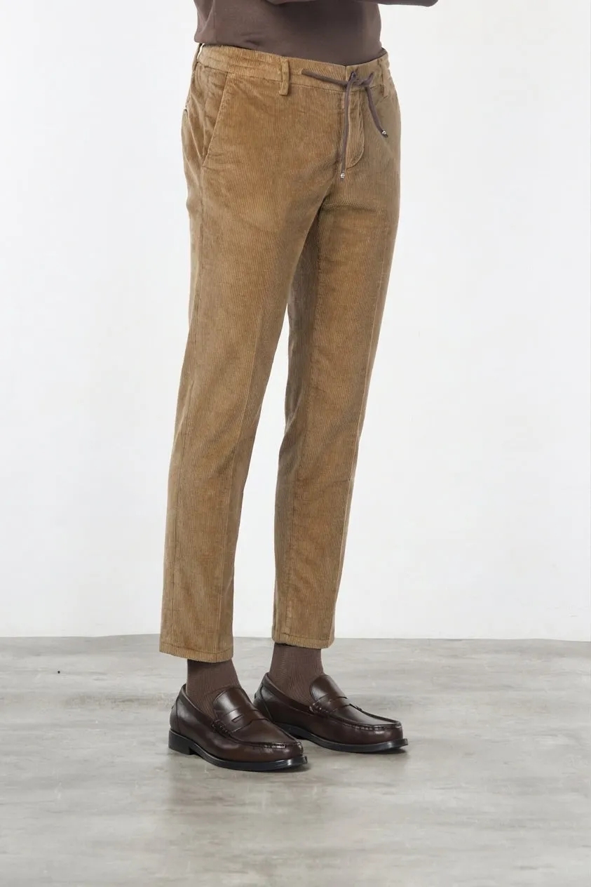 Mason's Milano Jogger fløjlsbukser camel ekstra slim