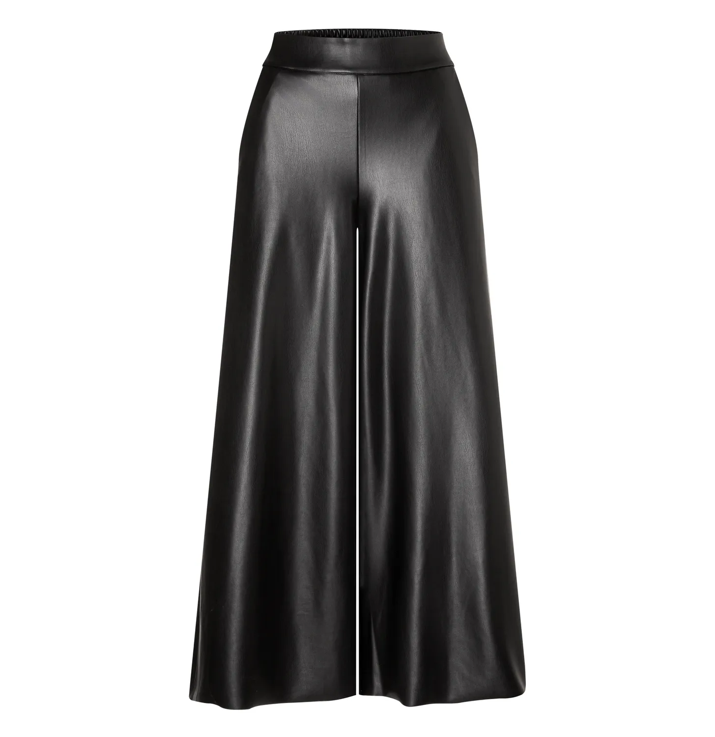MAC Culotte 3031-00-0497 læderbukser sorte wide