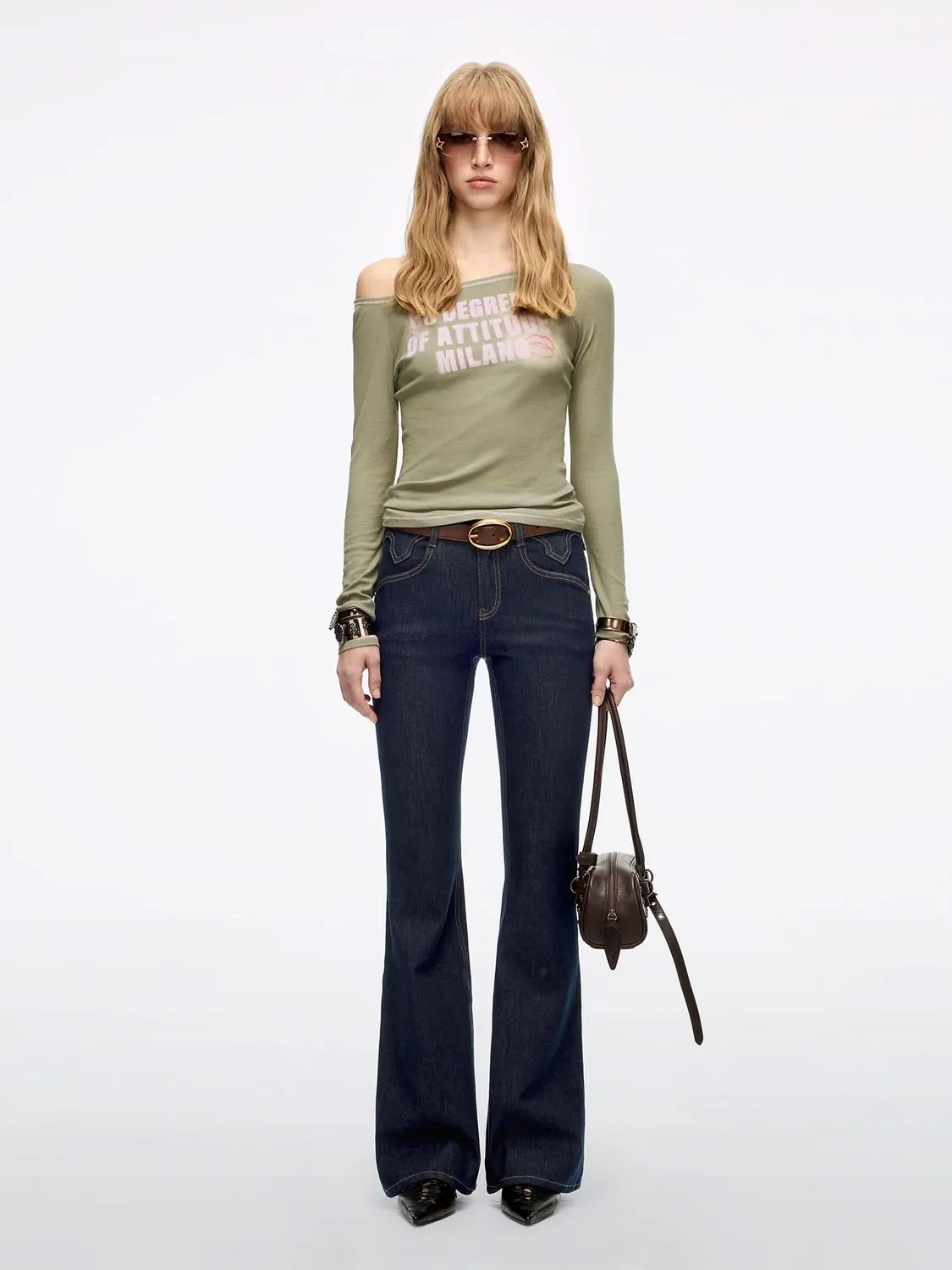 Miss Sixty Bella flare jeans mørkeblå stretch