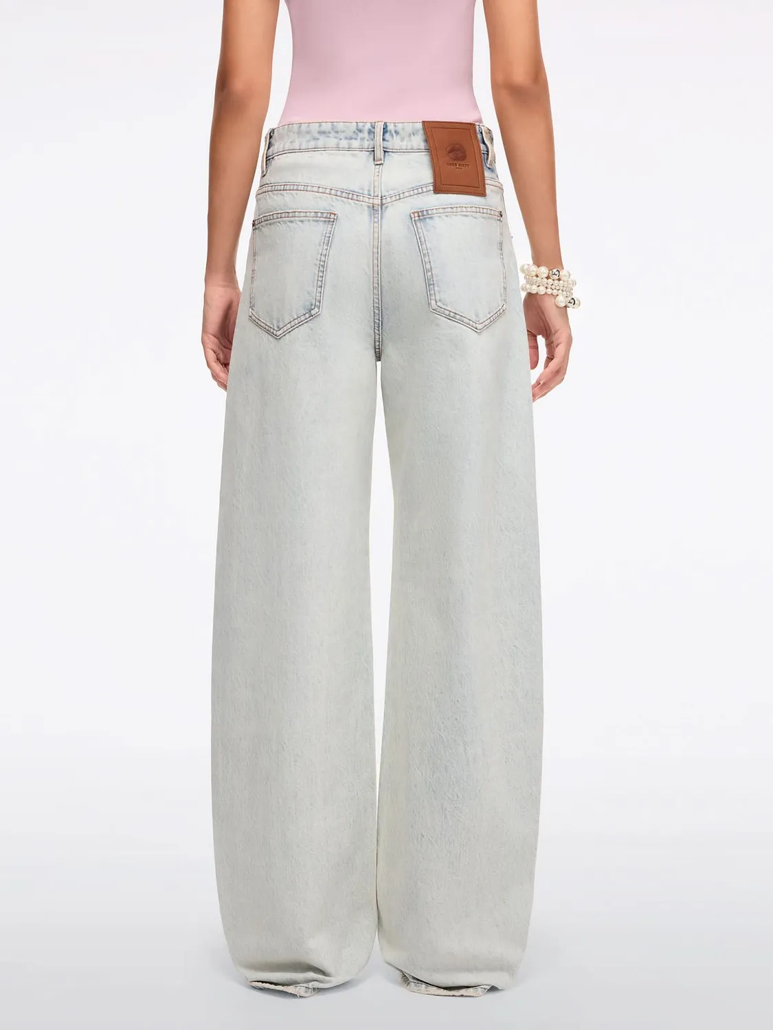 Miss Sixty Barrel jeans light blue rhinsten carrot-leg