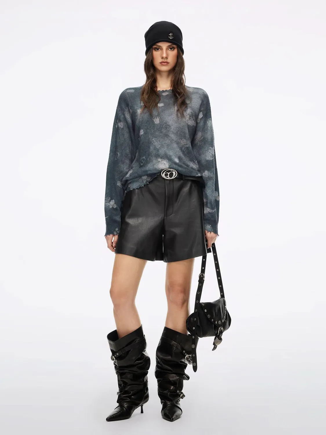 Miss Sixty Cashmere striktrøje black fog rhinsten