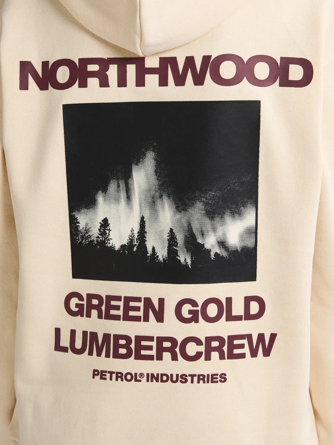 Petrol Industries Rainier hoodie Raw Sand backprint
