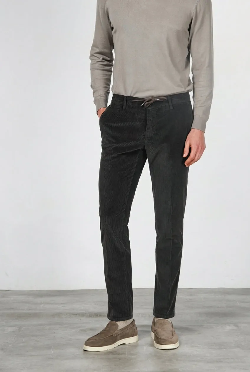Mason's Milano Jogger chinobukser brun smal fløjl