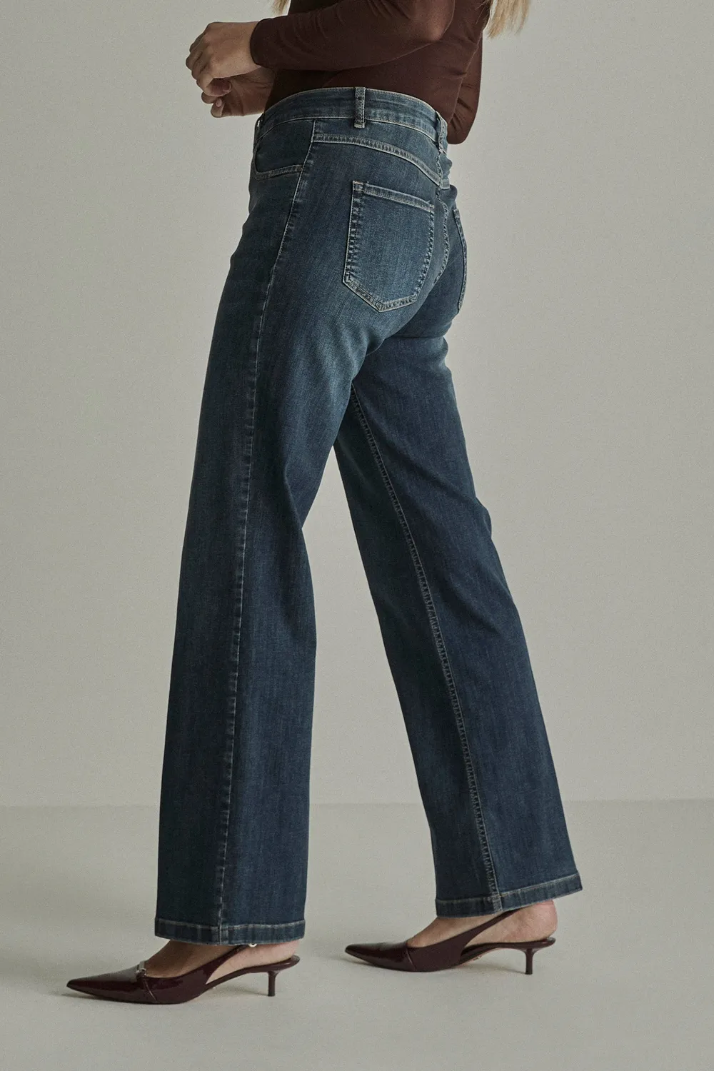 Para Mi Jeans Eve denimbukser old blue høj talje