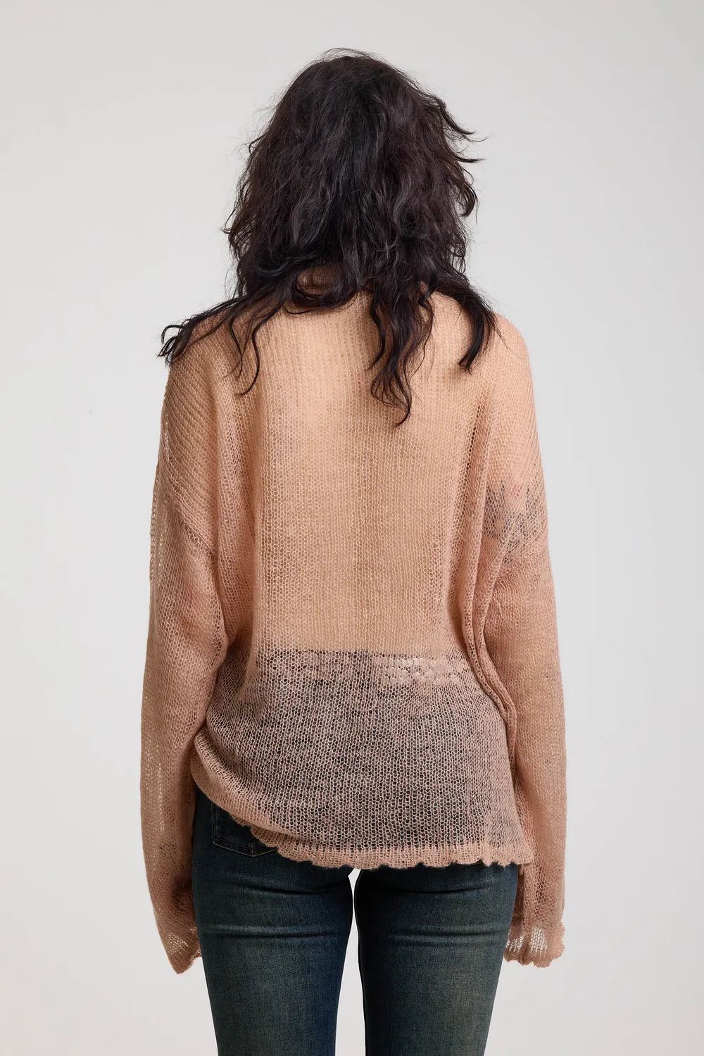 The Ragged Priest Bambi strik sweater lyserød sheer