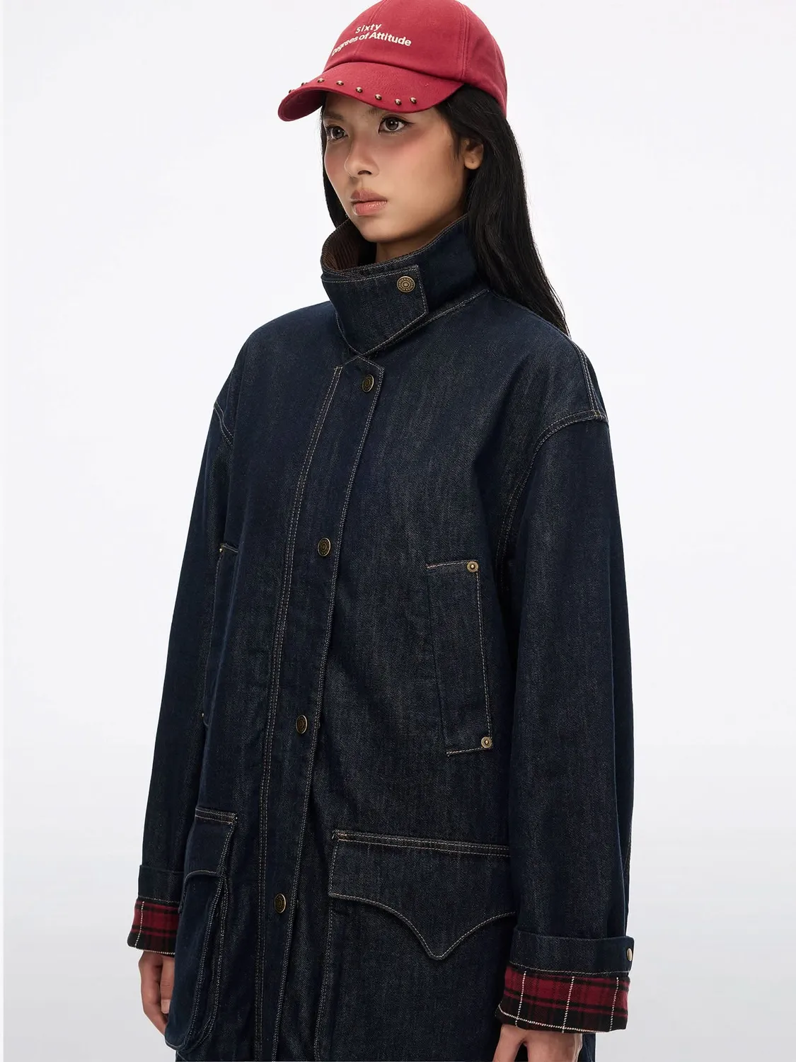 Miss Sixty denimjakke dark blue lommer