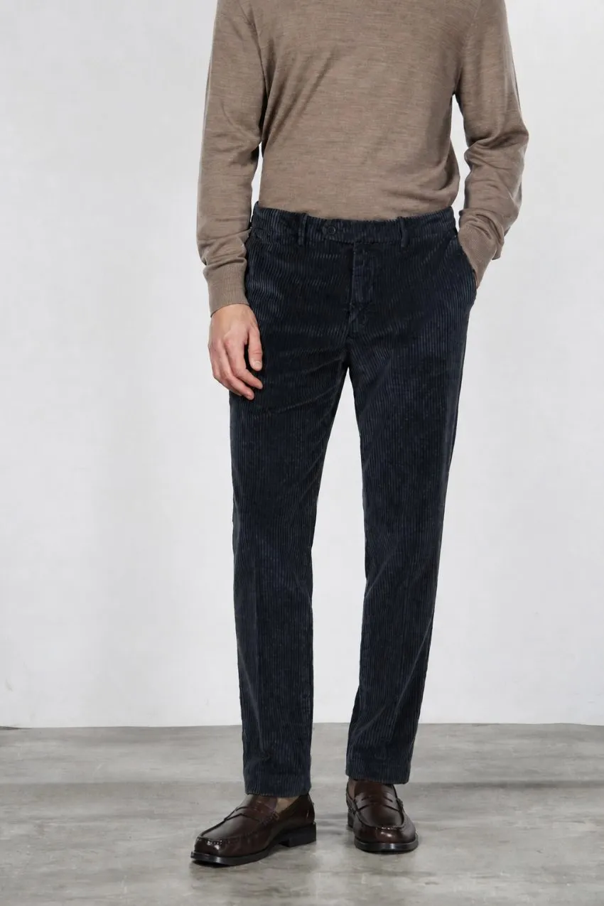 Mason's Paris chinos natblå fløjl carrot