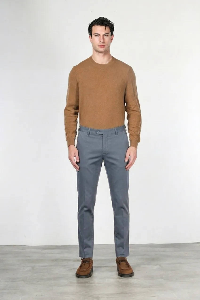 Mason's Torino Flex chino bukser blå slim satin