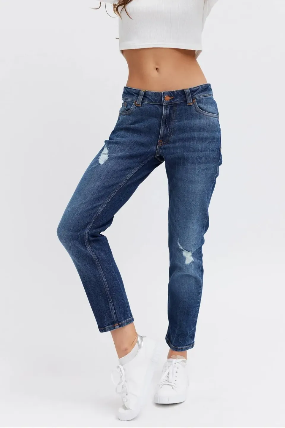 Organsk Stream Shorty Ocean Rain jeans cropped