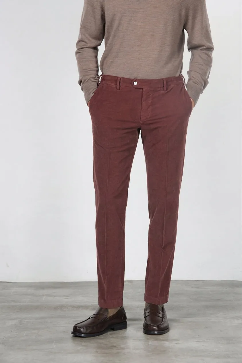Mason's New York chinobukser bordeaux fløjl regular fit