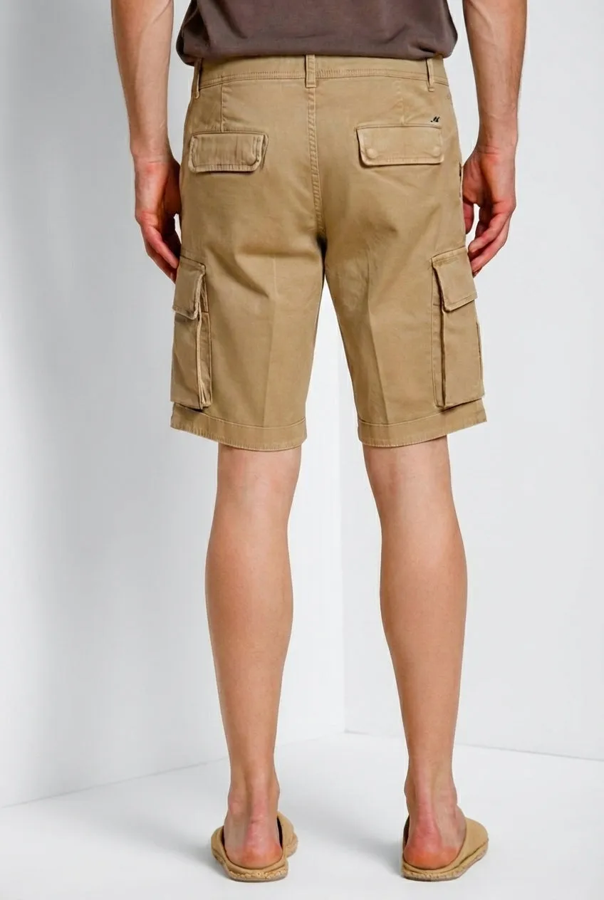 Mason's Chile Slim cargo shorts beige satin