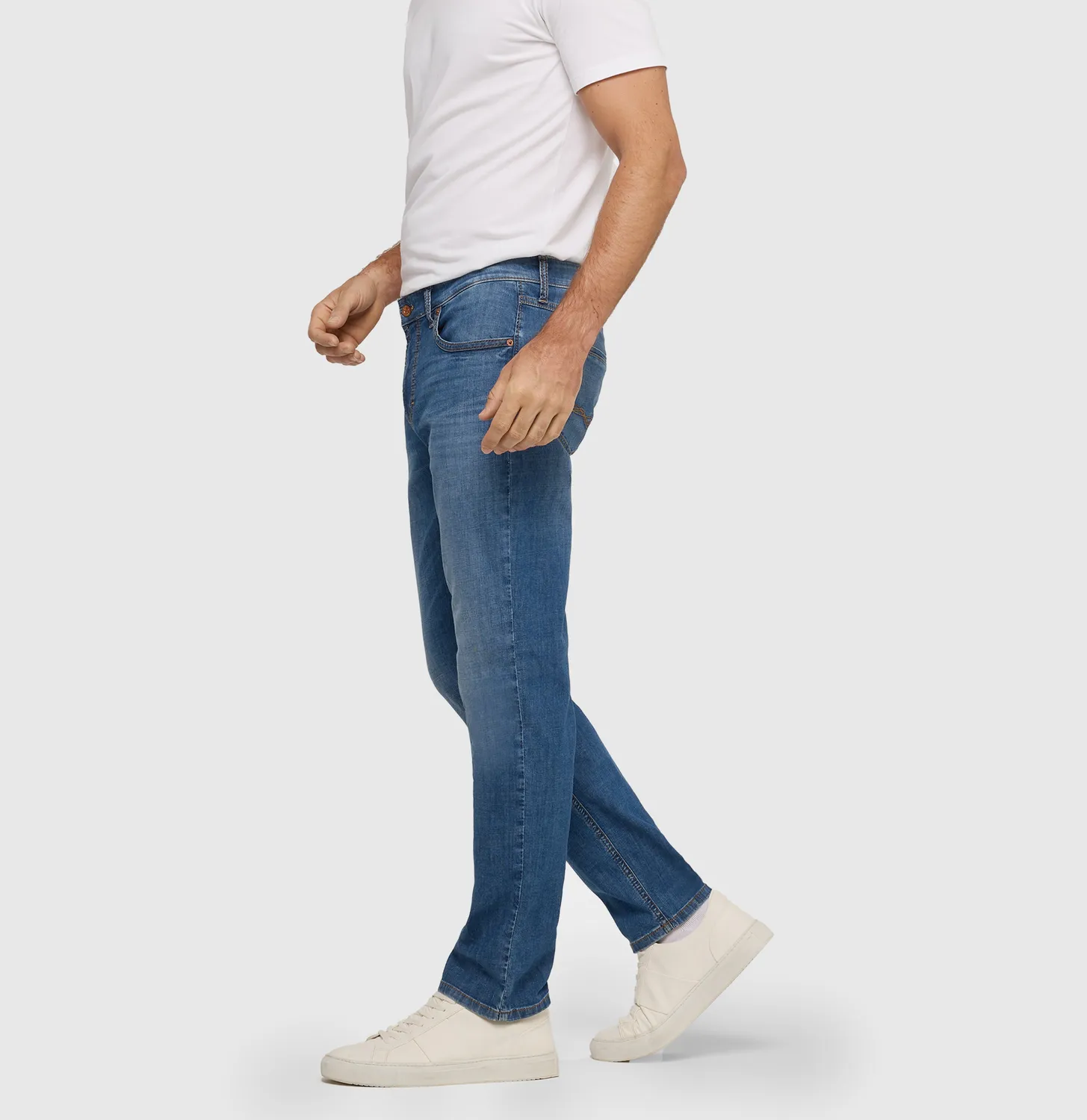 MAC Arne straight jeans mellemblå vintage stretch