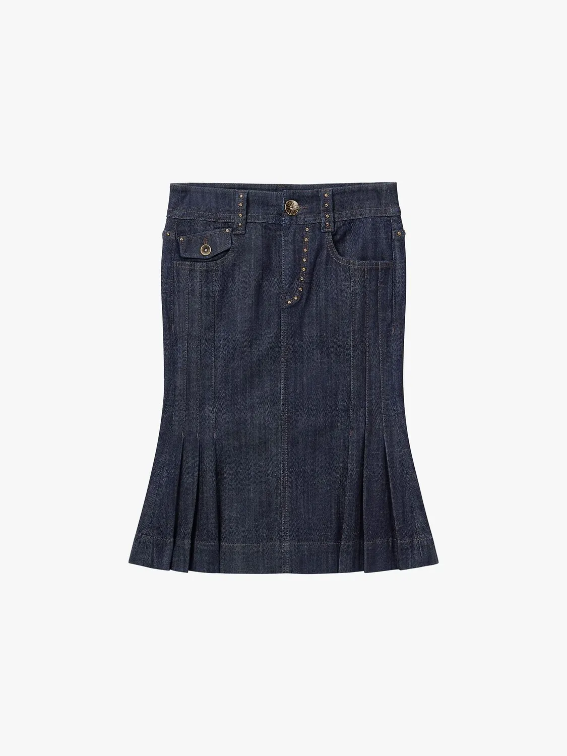 Miss Sixty Mermaid denimnederdel mørkeblå midi