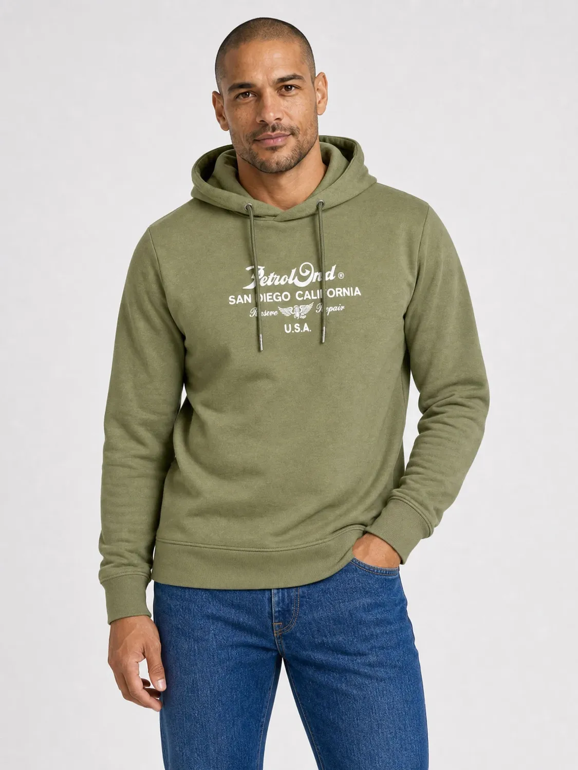 Petrol Industries Artwork Repair hoodie regular fit