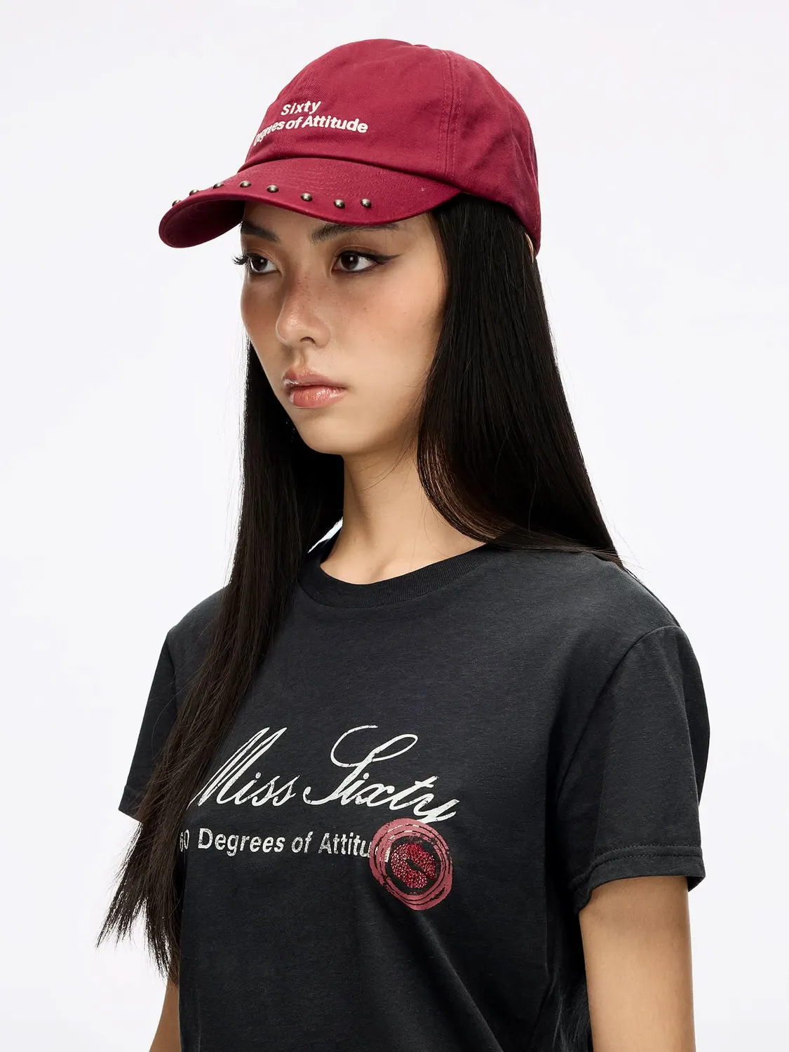 Miss Sixty cap med nitter khaki justerbar