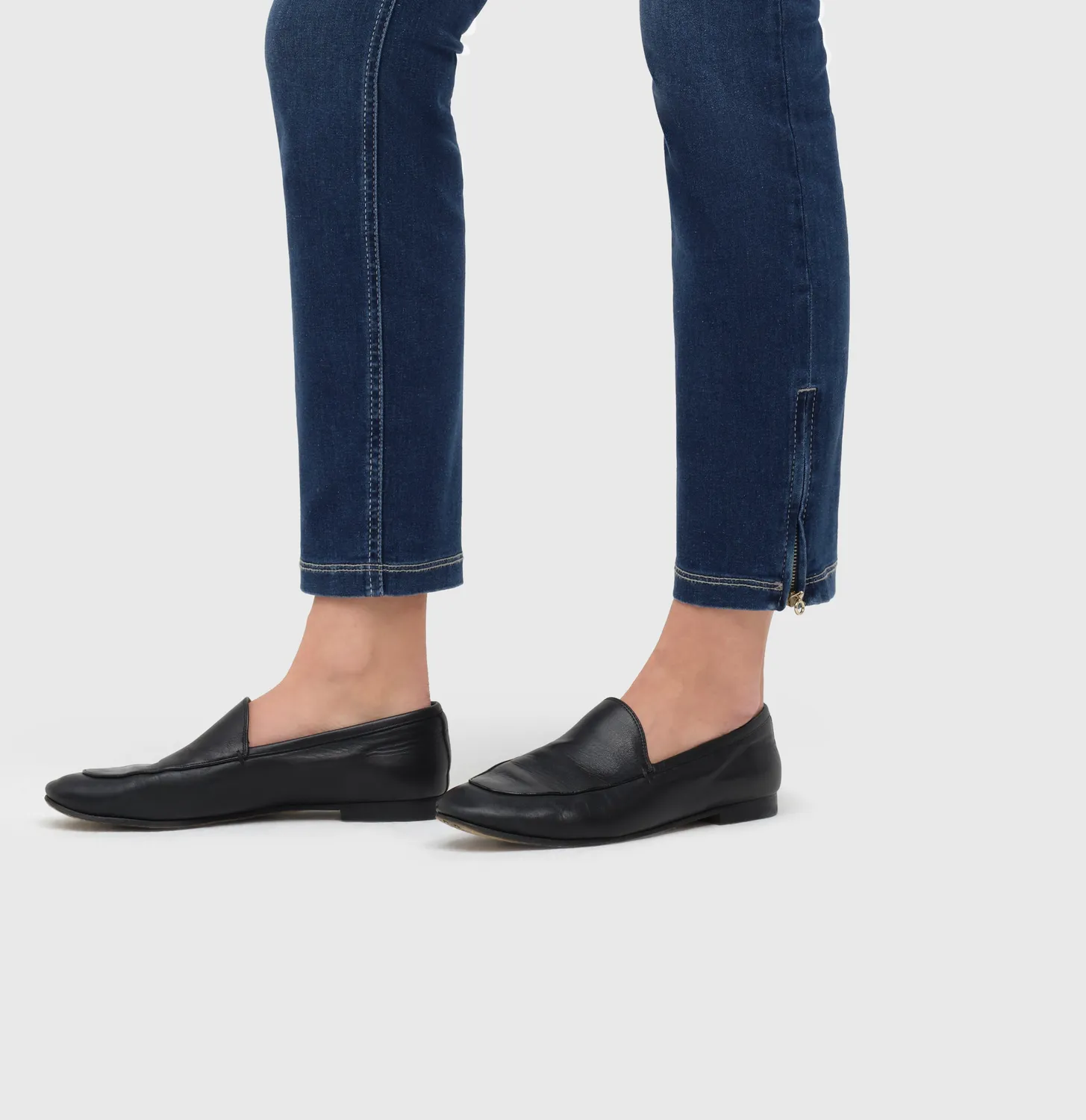 MAC Dream Chic jeans mørkeblå slim fit cropped