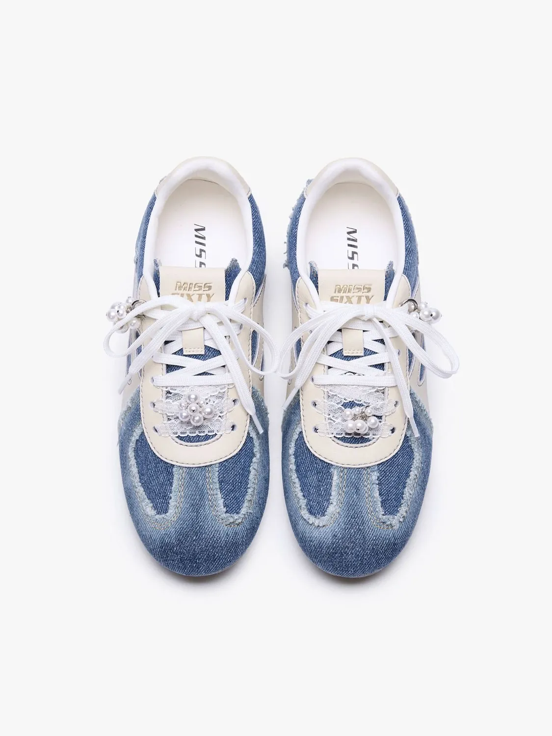 Miss Sixty 6M1QJ84700 sneakers blå denim patchwork