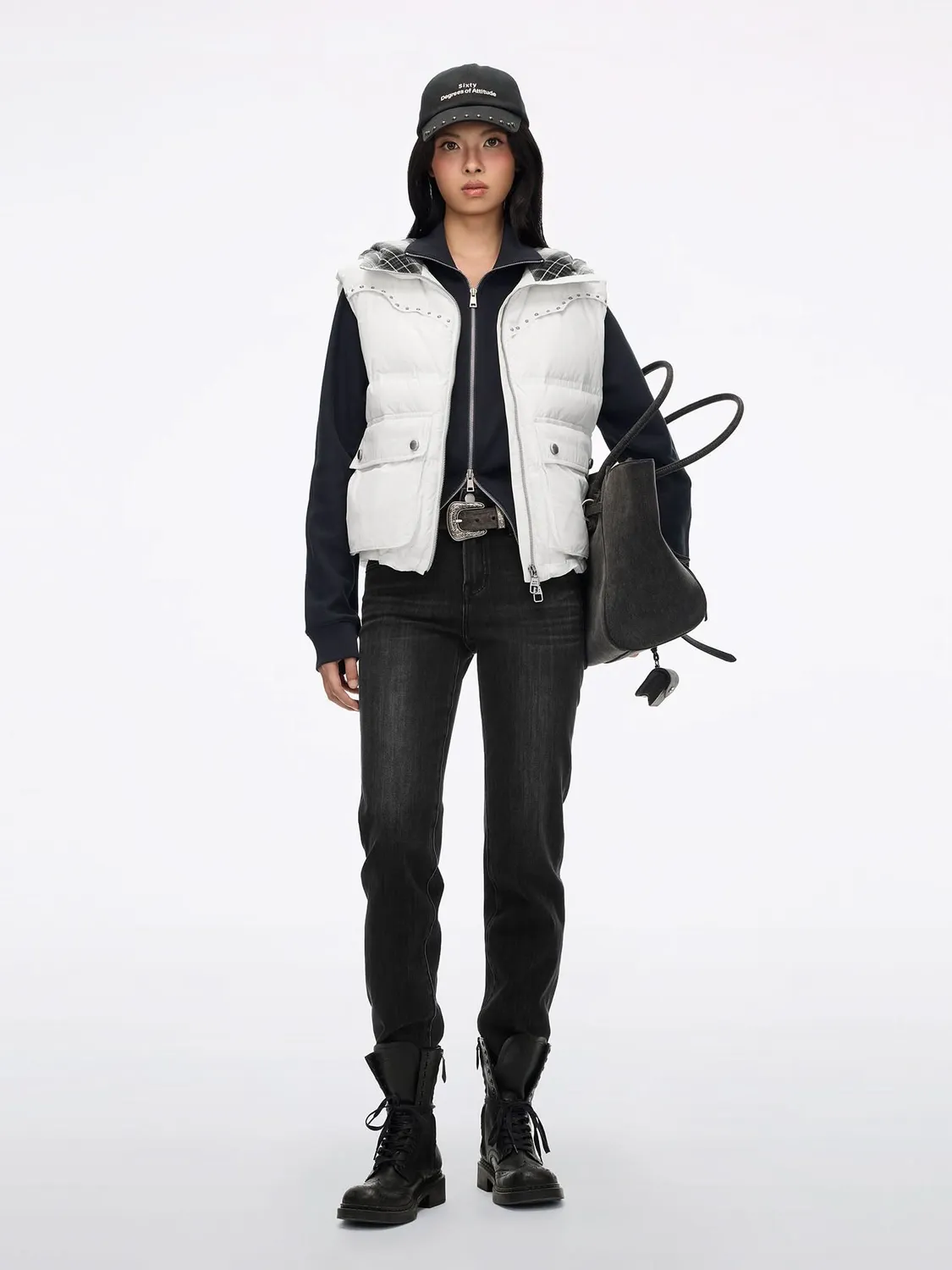 Miss Sixty dunvest puffer hvid dun 90% nitter