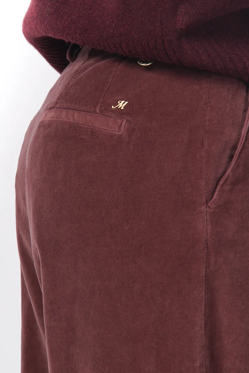 Mason's New York Studio fløjlsbukser bordeaux straight
