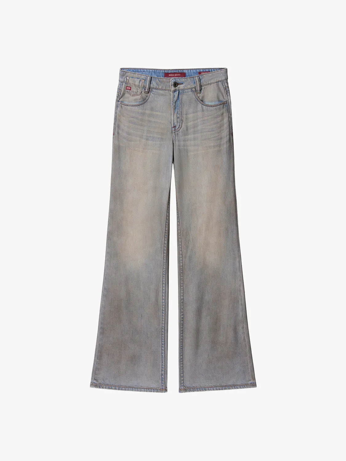 Miss Sixty Montana Mid Rise Flare jeans blå slidt