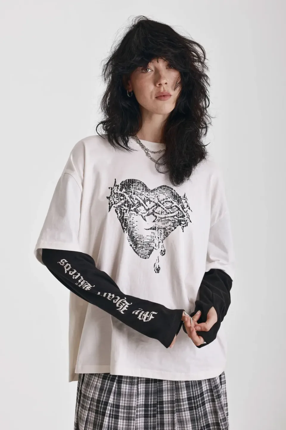 The Ragged Priest Bypass langærmet t-shirt ecru str. S