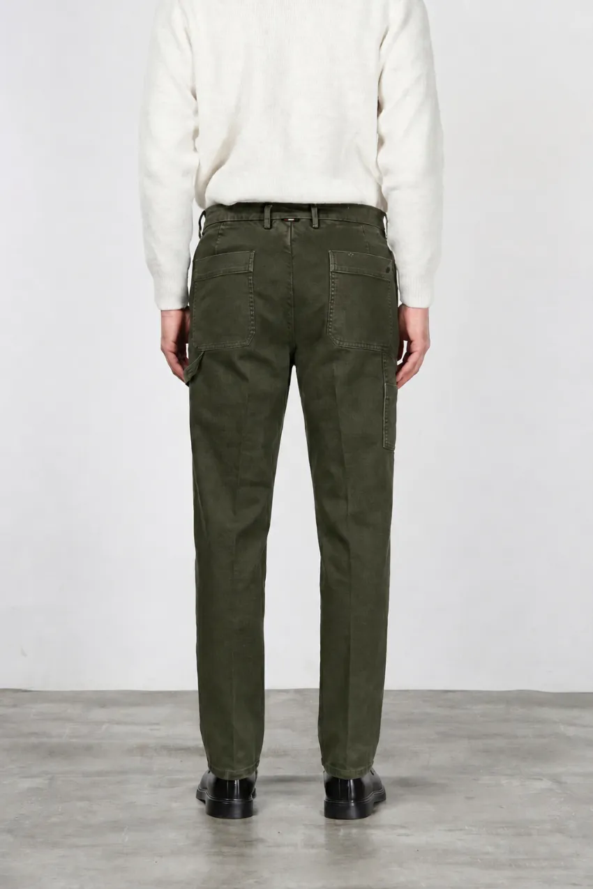 Mason's Square Work chinos mørkegrøn relaxed bull
