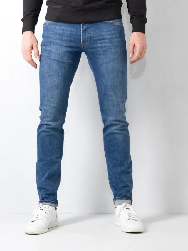 Petrol Industries Seaham Classic Slim Fit jeans medium blue stretch